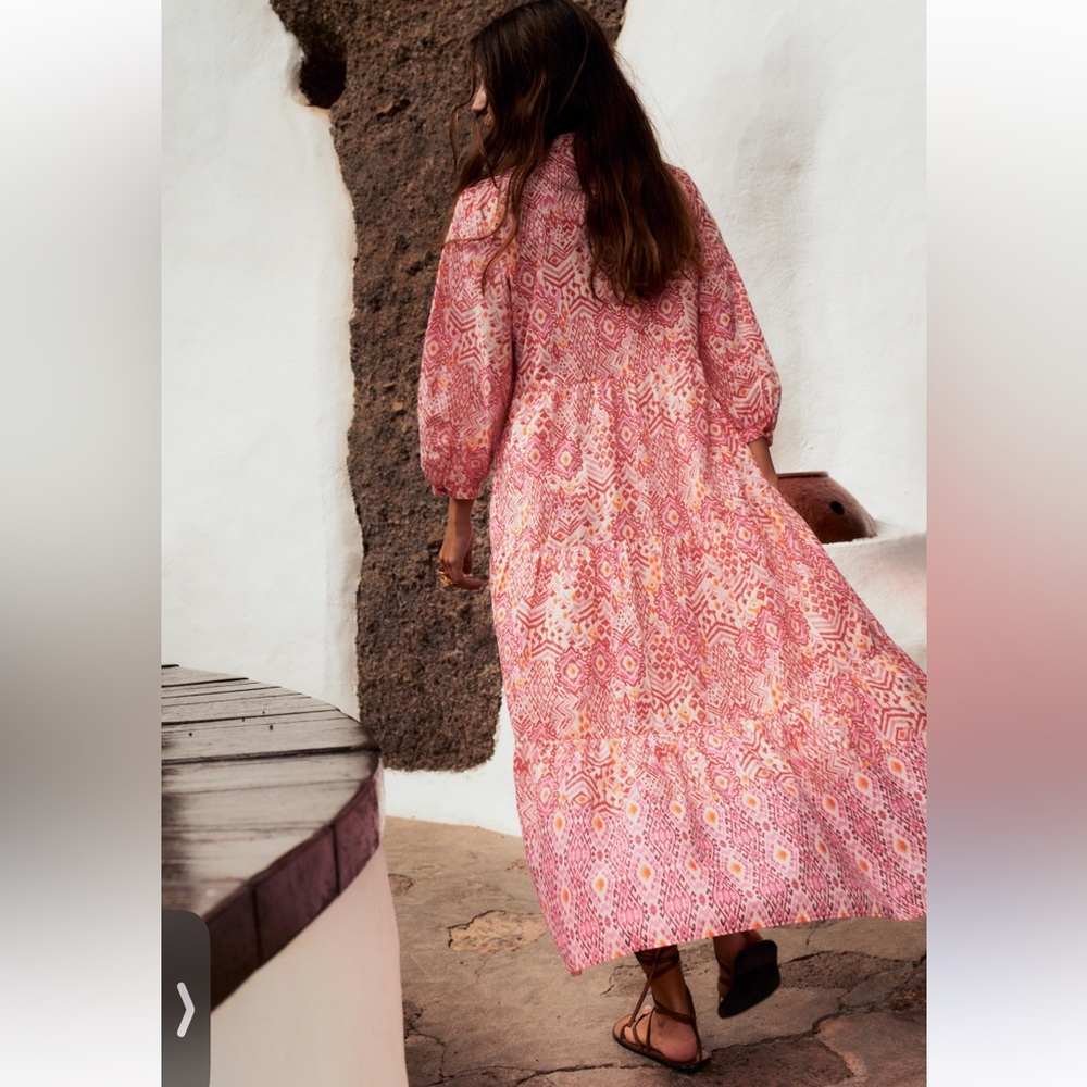 NWT Zara Printed Tiered Dress